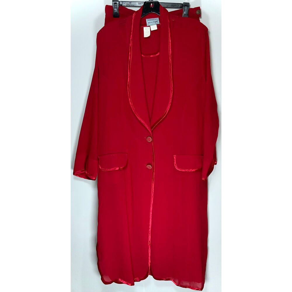 Moon Light vintage 90s red formal evening 3pc suit size Medium